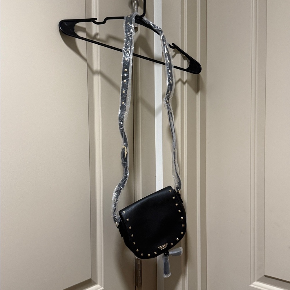 Victoria's Secret Black Crossbody Bag with Studded Strap